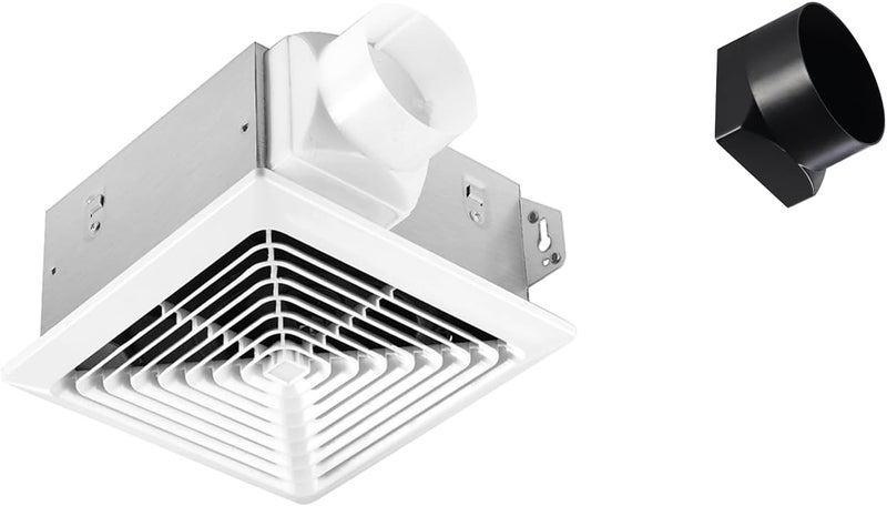 VENTECHLATION Bathroom Exhaust Fan 50 CFM,1.2 Sone, 3&4-Inch Duct Included, No Attic Access Needed, Energy Star, Easy to Install,Ceiling or Wall Mounted, Classic White Grille - Image 1